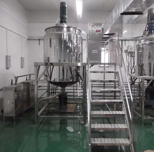 stainless steel mixing blending tanks agitator for shampoo making line filling capping labeling mach