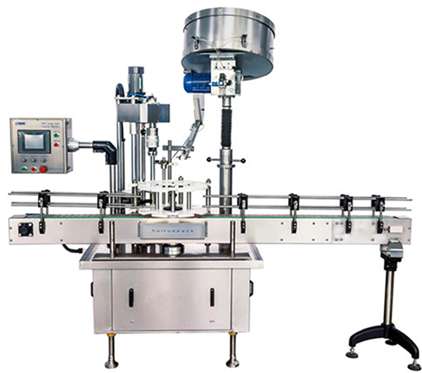 single head capping machine with caps sorter cap feeding system automatic screw capper equipment