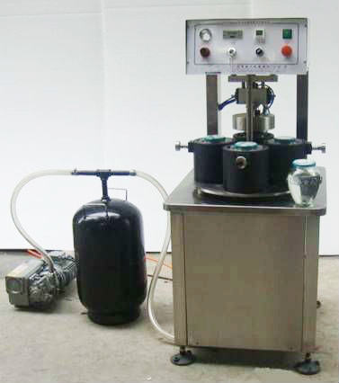 vacuum capping machine for glass jars pepper sauce container semi automatic vacuum screw capper equi