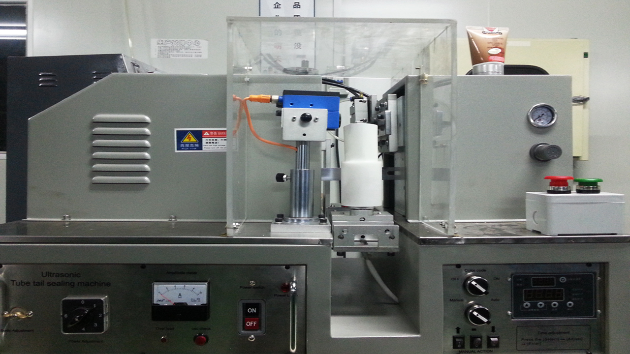 ultrasound sealing equipment small ultrasonic sealer machinery semi automatic for soft tubes laminat