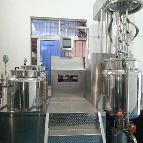 honey cream mixed with vitamin vacuum homogenizing mixing machinery touch screen hydraulic lifting v