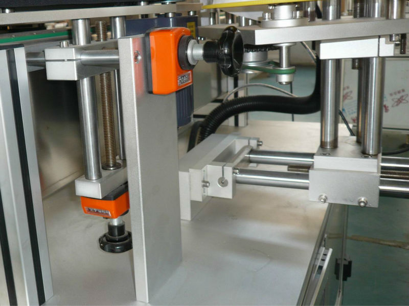 up down double sides self adhesive label sticking machine